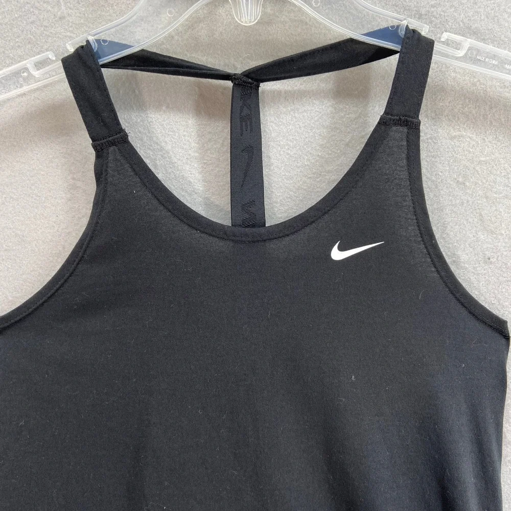 Nike Dri Fit Tank Top Womens XS Black Racerback Athletic‎ Workout Gym